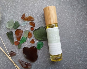 Bliss Essential Oil Roll On, Handcrafted for Meditation,Spiritual Intention and Yoga Practice. Supporting you to become mindful and present.