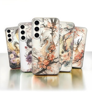 Coque de protection majestueuse dragon pour Samsung Galaxy A16, S25, S24Fe, s23, A15, A14, A55, A54, A25, A35, iPhone 16, 15, 13, 12, Pixel 9