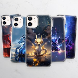 Coque de portable Dragons Majestic Reptile pour iPhone 16Pro Max, 15, 14, 13, 12, Samsung A16, S25, S24, a15, a55, a54, a35, Pixel 9 Pro 7A 6