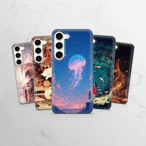 White Kitty Case Geisha Cover for Samsung Galaxy A16, S25, S24, s23, A15, A14, A55, A54, A25, A35, iPhone 15, 14, 13, 12, Pixel 9