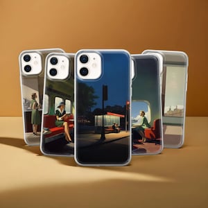 Edward Hopper Phone Case Painter Cover for iPhone 15 Pro Max, 14, 13, 12, 11, Galaxy s24, s23, Samsung a15, a14, a54, a53, a52 Pixel 8Pro 7A