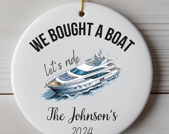 Adorno de barco personalizado, adorno para dueño de barco, regalo para amantes de los barcos, decoración náutica para el hogar, regalo para papá, regalo de barco nuevo, adorno náutico