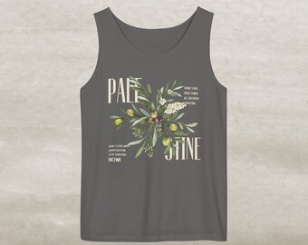 Palestine Olive Tank Top, Palestine T-shirt, Free Palestine Indipendence Tee, Palestine Women Gift, Palestinian Clothing Gift, Activist Gift