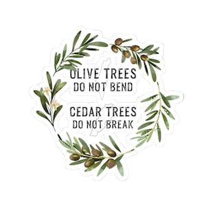 Palestine Lebanon Sticker, Olive Cedar Tree Flags Sticker, Free Palestine Symbol, Lebanon Laptop Decor, Gift for Activist, Resistance Gift