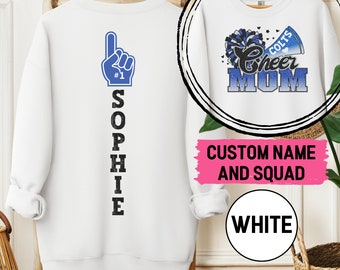 Custom Cheer Mom Sweatshirt, Personalized Vintage Cheer Mom Sweater, Cheer Mama Name, Cheer Mom Gifts, Cute Cheer Mom Gift