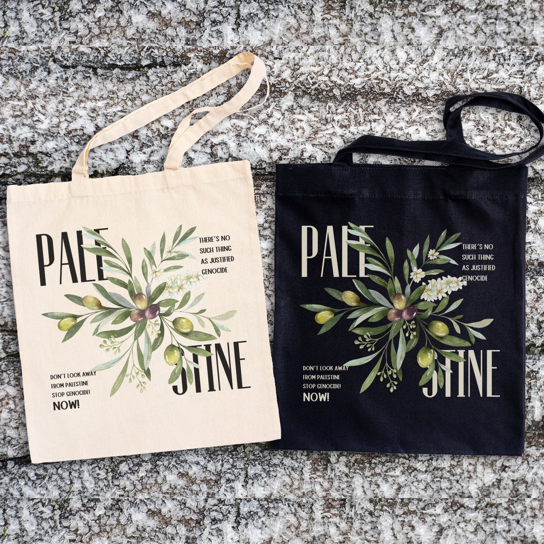 Free Palestine Tote Bag in Product Label Design, Support Palestine
