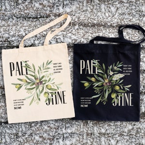 Palestine Olive Tote Bag, Palestina Modern Tote Bag, Falastine Student Gift, Support Palestine Bag, Palestine Freedom Gift,Protest Bag Gifts