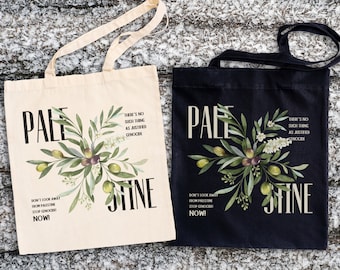 Palestine Olive Tote Bag, Palestina Modern Tote Bag, Falastine Student Gift, Support Palestine Bag, Palestine Freedom Gift,Protest Bag Gifts