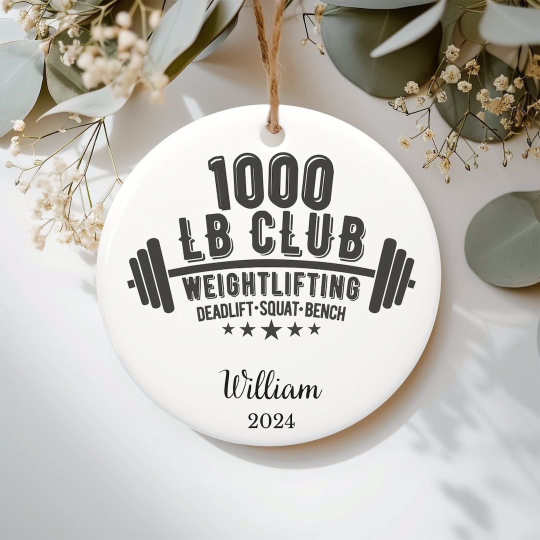 Personalized Weightlifting Ornament, Custom Weightlifting Club Ornament, Weightlifting Decor ...