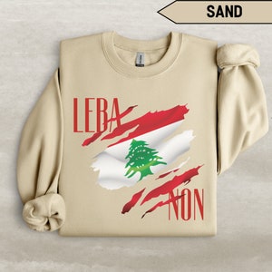 Lebanon Sweatshirt, Support Lebanon Sweater, Beirut Map Crewneck, Lebanese Flag Pullover, Free Palestine Shirt, Lebanese Activist Gift