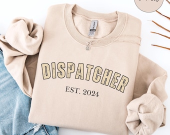Sudadera de despachador personalizada, suéter de despachador 911 personalizado, cuello redondo de despachador personalizado, regalo de despachador de emergencia establecido