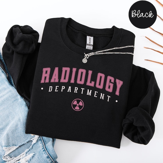 Sudadera de radiología, suéter de cuello redondo del departamento