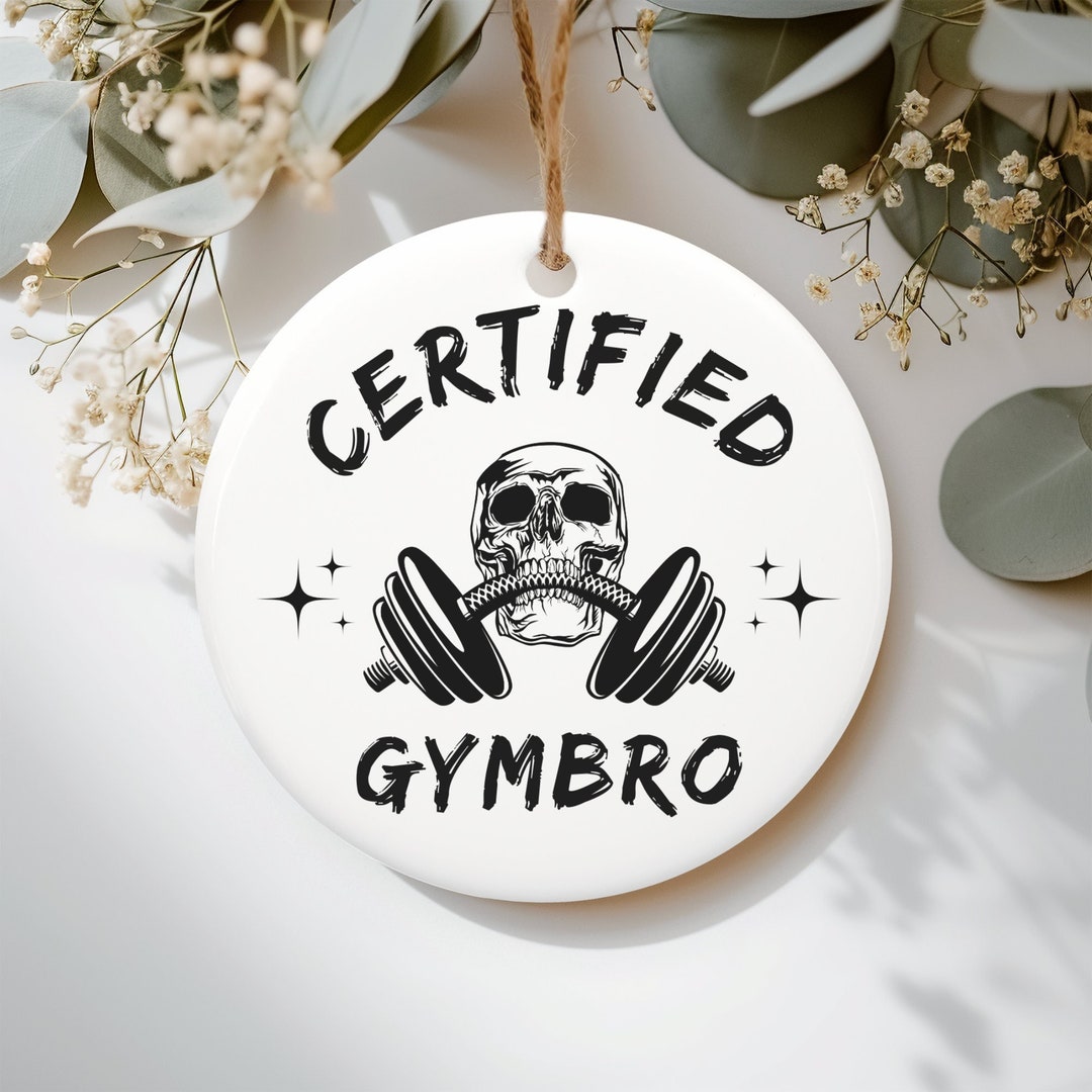 Weightlifting Ornament, Gymbro Ornament, Weightlifting Home Decor