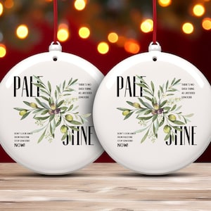 Palestine Ornament, Free Palestine Map Ornament, Arabic Calligraphy Craft, Palestine Olive Decoration,Palestine Freedom Gift,Resistance Gift
