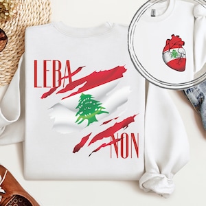 Lebanon Sweatshirt, Support Lebanon Sweater, Beirut Map Crewneck, Lebanese Flag Pullover, Free Palestine Shirt, Lebanese Activist Gift
