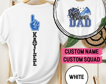 Personalized Cheer Dad Shirt, Cheerleading Dad T-shirt, Custom Cheer Dada Name, Cheer Dad Gifts, Personalized Cheer Dad Shirt