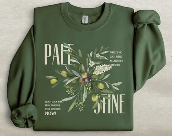 Palestine Olive Sweatshirt, Palestine Sweater, Free Palestine Indipendence Crewneck, Palestine Women Gift,Palestinian Clothing,Activist Gift
