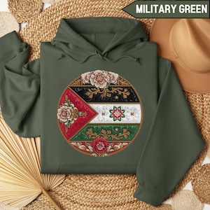 Palestine Hoodie,Palestine Floral Pullover,Free Palestine Hoodies,Support Palestine Flag,Palestine Women Gift, Palestinian Activist Gifts