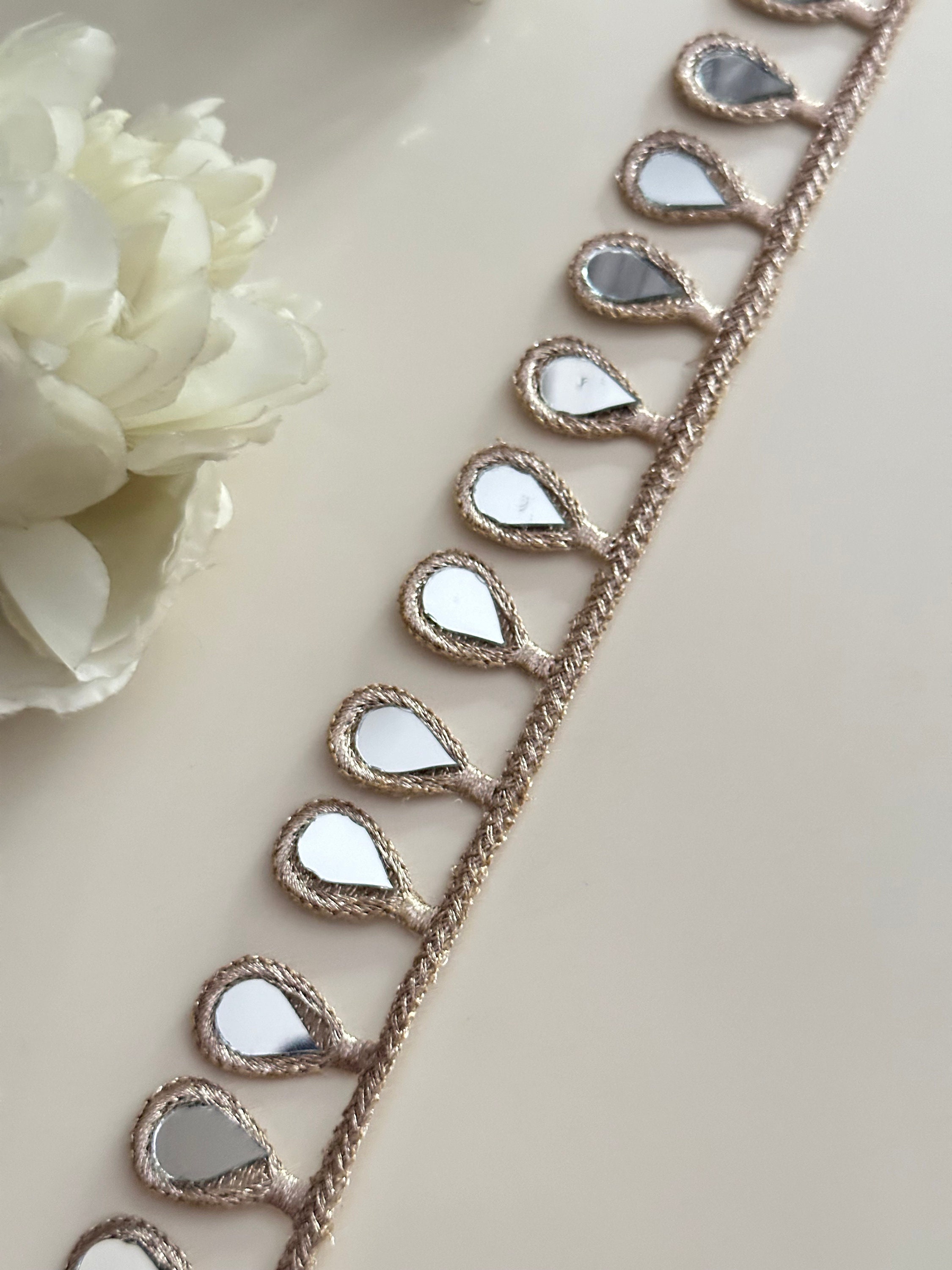 Belt, champagne, beads and mirrors belt. Belts With Mirror Work - Etsy main image 3