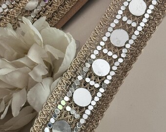 Gold Mirror Sparkly Belt Festive Outfit Accessory Waist  display picture 3