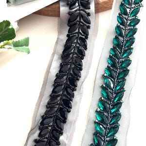 Elegant rhinestone bridal trim for luxurious wedding designs