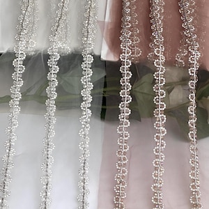 Thin Diamante Trim Stone Rhinestone Ribbon for Bridal Sash Crystal Wedding Belt Lace Crafting Ribbon Jewel Trim For Hair Accessory Bags Shoe