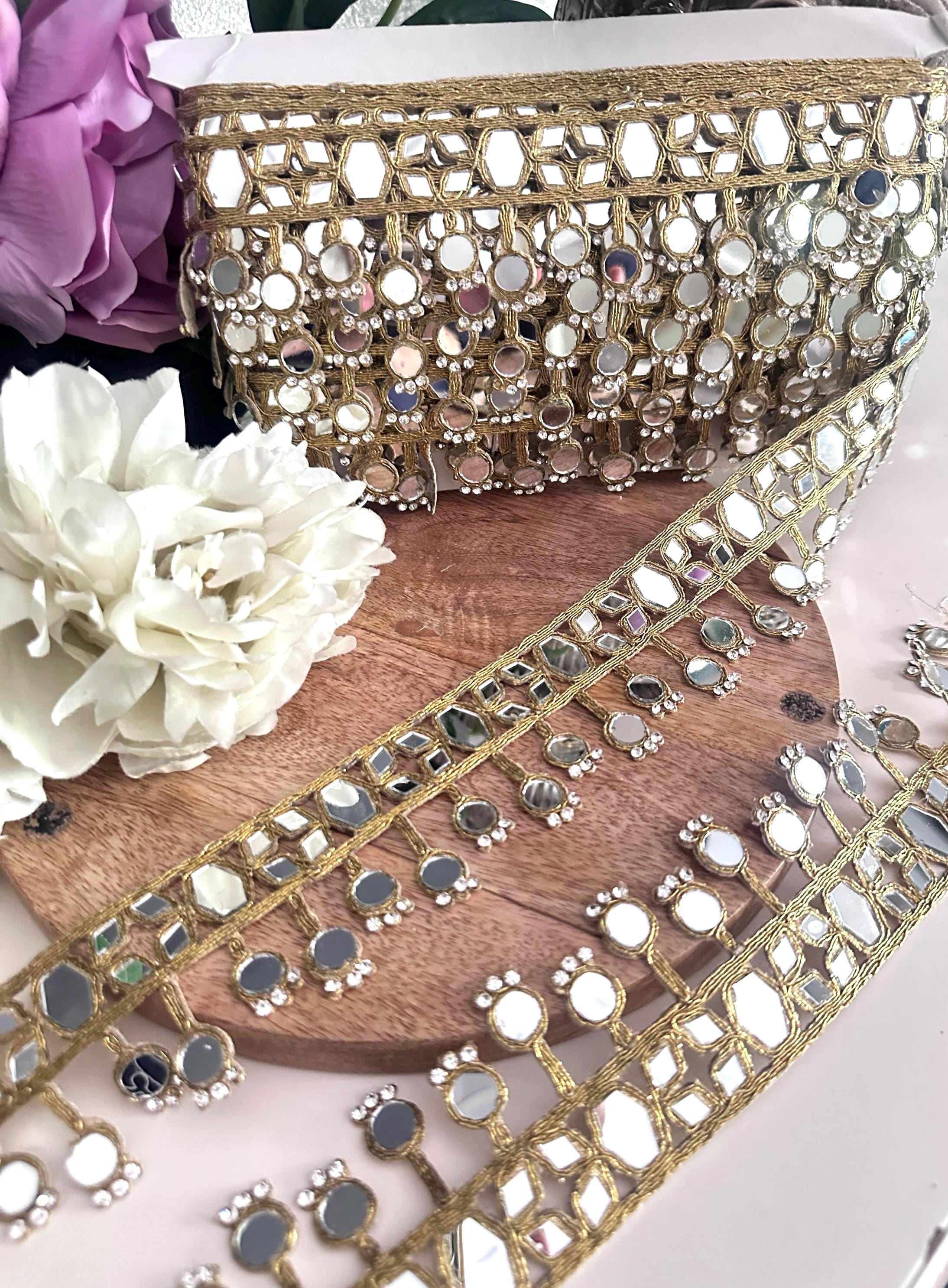 Handmade Boho Mirror Chain Belt Festival Chic Party Unique Artisan Handmade Indian Mirror Belt Jewelry Gold Embroidered Mirror  main image 4