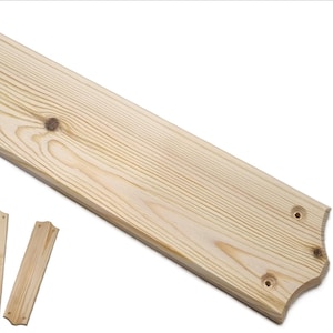 Handgefertigter Türdrücker Drücker Kiefer massiv Antik Stil (unbehandelt)