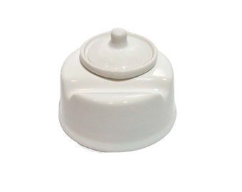 White Ceramic inkwell with lid Calligraphy pen ink pot inkwell dip pen stand & pen rest desk top inkwell stand