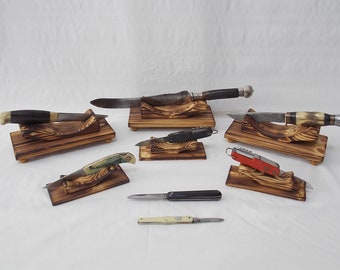 Handcrafted Wooden display stand, rack, holder collectors stand, 2 sizes available