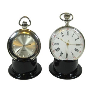 Pocket watch stands Ceramic , Set of 2 Mini watch display stands. collectors watch stands colour choice Black, White or one of each