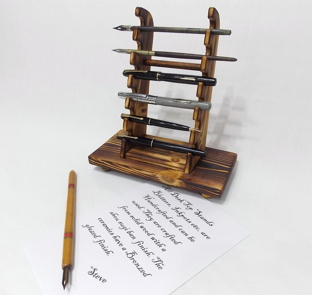 Pen Stand Rack Holder Desk Top Ink Fountain Pen Display Stand Brush