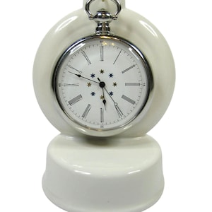 Pocket watch stand single Ceramic Pocket watch stand, holder, display stand choice of 2 colours black or white