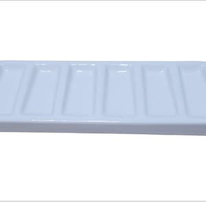 TRAVEL WHITE Ceramic Artist Paint Palette 6 wells art mixing paint palette