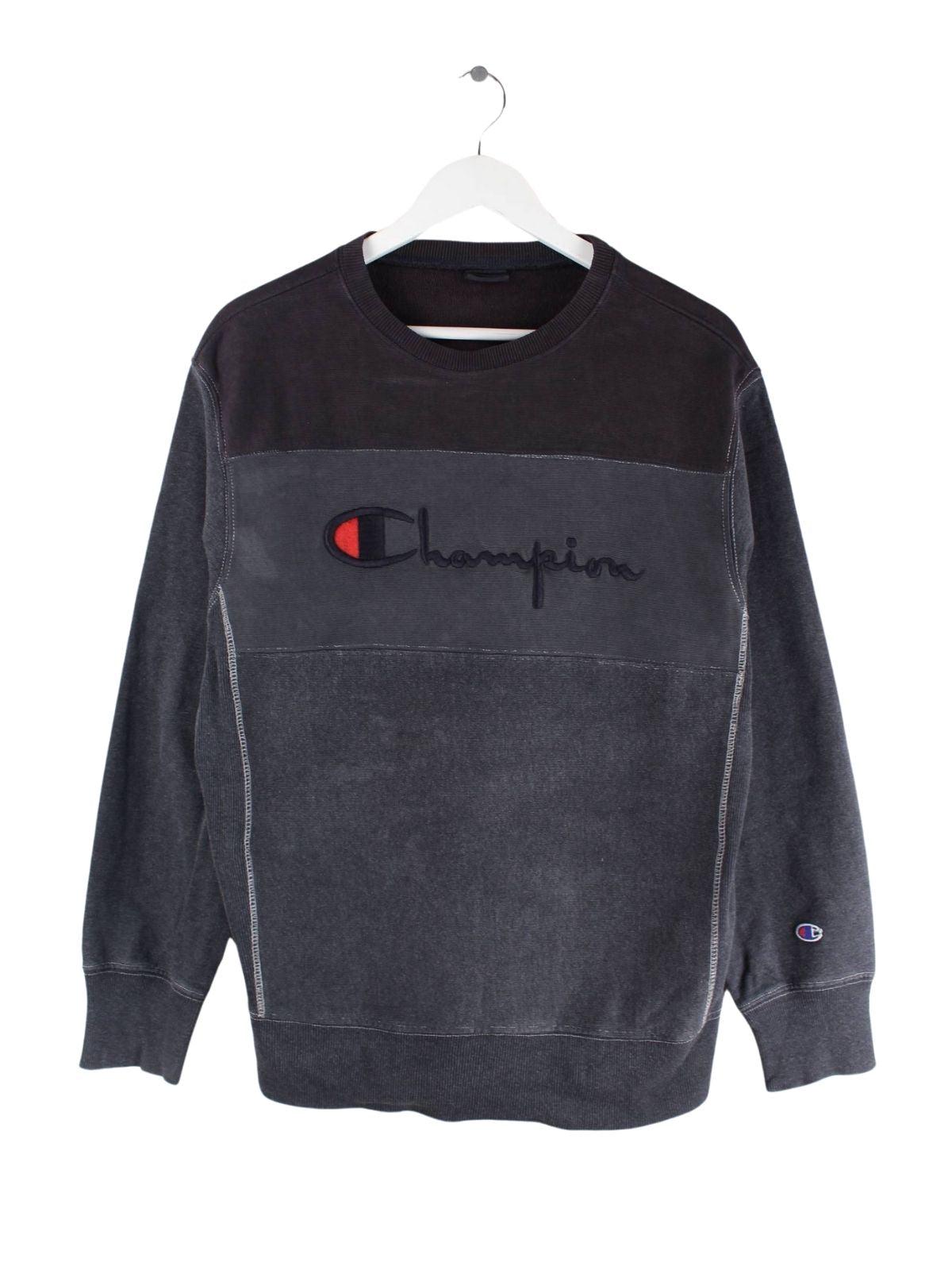 Champion 00s Reverse Weave Dyed Embroidered Sweater Gray L