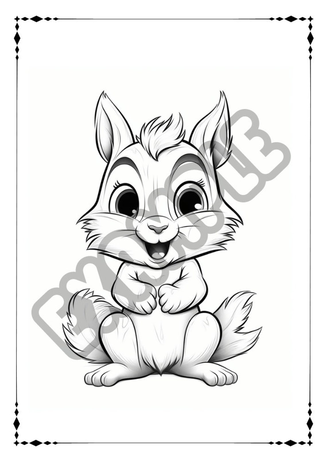 Wild Animals Coloring Page for Kids 20 Printable Coloring Pages Instant