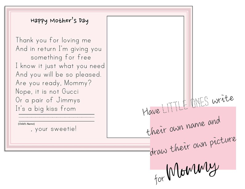 Funny Mother's Day Card Printables Children's - Etsy