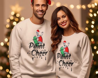 Paint Cheer Christmas Apparel: Artist Gift Tee, Sweatshirt & Hoodie