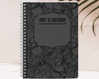 Personalized A5 Softcover Notebook: Art & Design, 150 Lined Pages