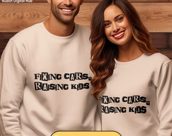Fixing Cars Raising Kids Shirt: Gearhead Dad Apparel