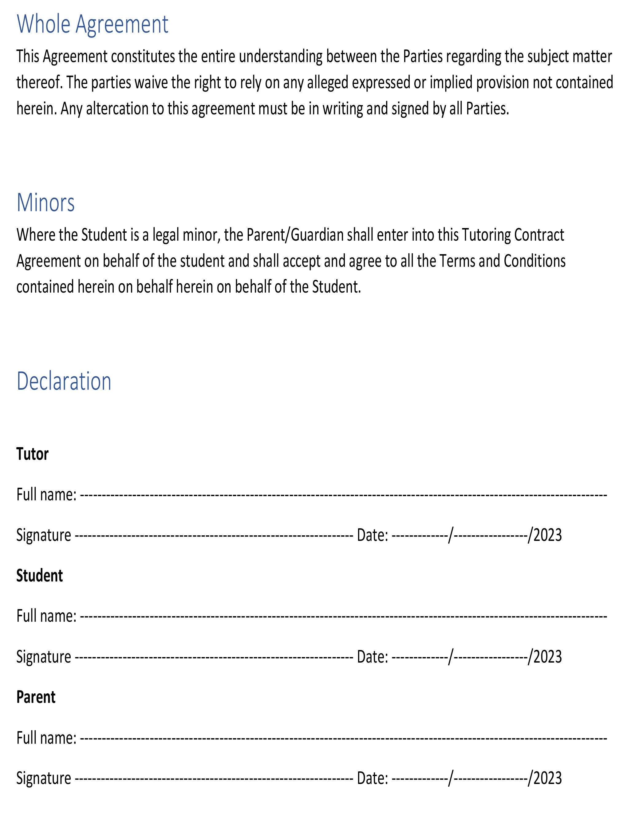 Tutor Contract Template Business Card Template Invoice Template Etsy Tutor Contract Template Business Card Template Invoice Template Etsy