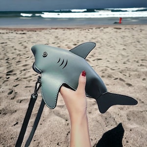 Adorable Shark Crossbody Bag Leather Shoulder Bag Purse Gift for Kids