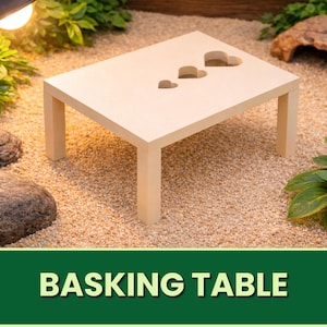Bearded Dragon Basking Platform – Reptile Table for Leopard Geckos, Lizards & Vivarium Habitat Decor