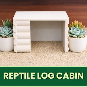 Nascondiglio per rettili in tronchi – Grotta per draghi barbuti, nascondiglio per gechi e lucertole – Decorazione rustica naturale per terrario
