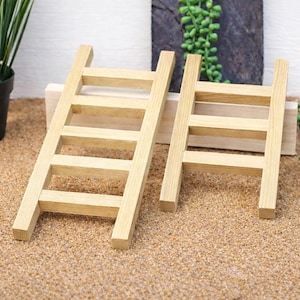 Wooden Reptile Climbing Ladder — Terrarium Ramp for Geckos, Bearded Dragons, Snakes