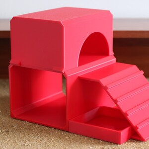 Leopard Gecko, Bearded Dragon & Ball Python Hide - Modular Basking Platform Reptile Enrichment Enclosure Decor image 12