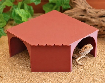 XL Bearded Dragon, Hermanns Tortoise, Python Hide – Climbing Basking Spot for Terrarium & Vivarium
