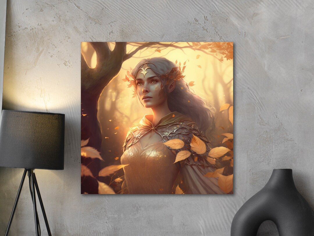 Elf Wall Art, Fairy Print on Canvas, Fantasy Art, Surreal Poster ...