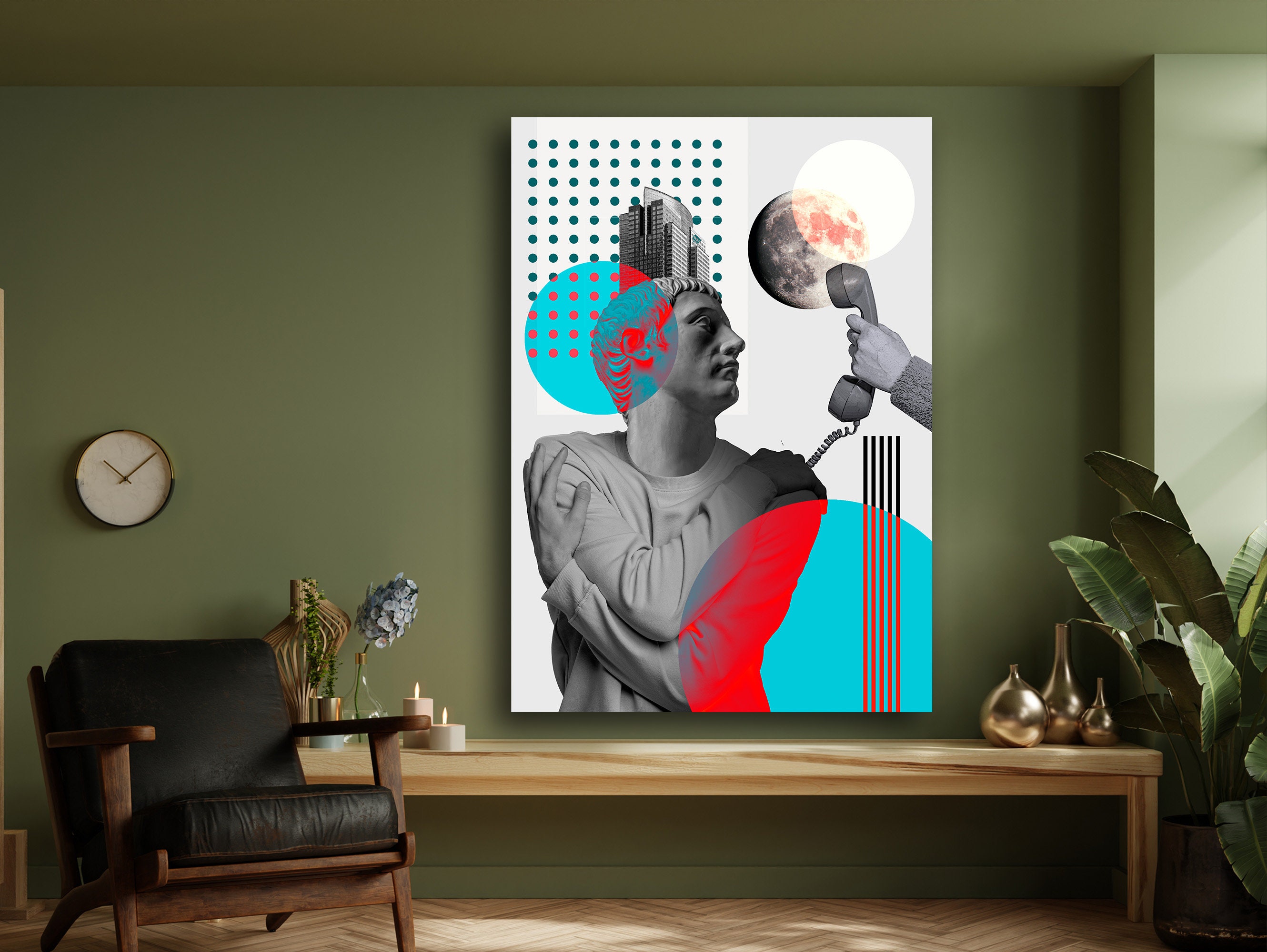 Ancient Greek Sculpture Wall Art, Greek Sculpture Print on Canvas