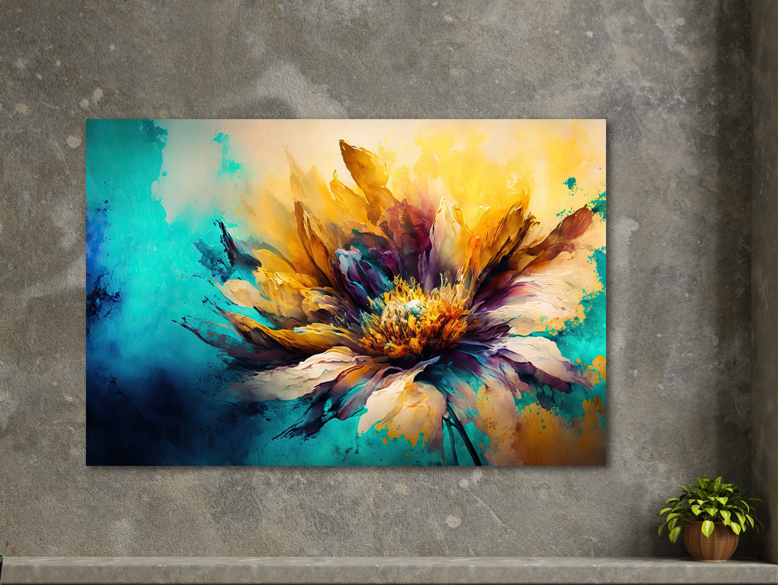 Bauernhaus-Blumen-Wandkunst, Landhaus-Sonnenblumen-Bilder, Wanddekoration,  Rustikal, Floraler Leinwanddruck, Gemälde, Moderne Heimkunstwerk,  Dekorationen Für Badezimmer, Gerahmt, 30.5x40.6 Cm, image size:2660x2000